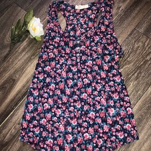 Floral racerback tank top